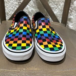 Vans checkered unisex slip on shoes